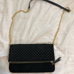 Black chain cross body bag